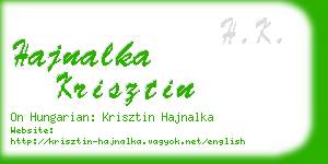 hajnalka krisztin business card